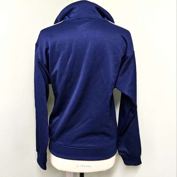 adidas Adicolor Track Top Pullover Funnel Neck Qtr Zip Jacket Navy XSMALL NWT - Picture 7 of 10